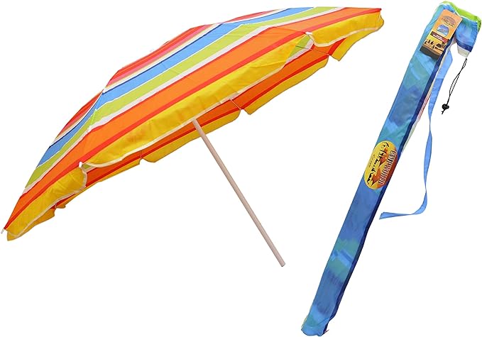 Nylon Beach Umbrella With Pvc Bag ( 200Cm/8/22-25-Cover: 170T )